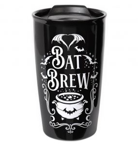 Black 'Bat Brew' Double Walled Mug