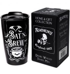 Black 'Bat Brew' Double Walled Mug