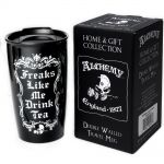 Mug à Double Paroi 'Freaks Like Me Drink Tea' Noir