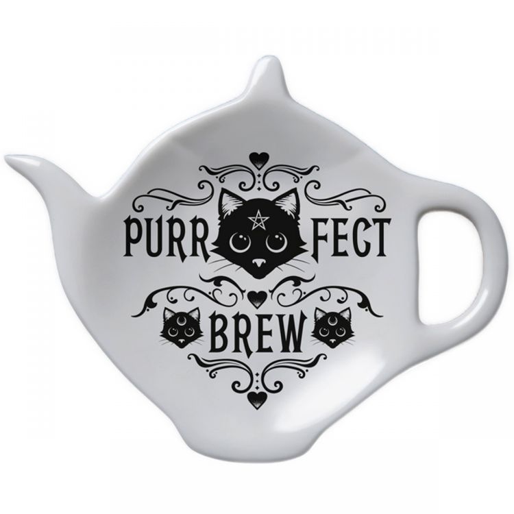 Support/Repose-Cuillère 'Purrfect Brew' en Céramique