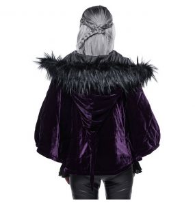 Cape 'Vultuulf' en Velours Violet