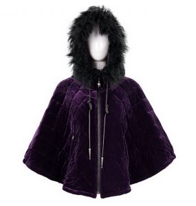 Cape 'Vultuulf' en Velours Violet