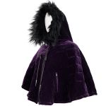 Cape 'Vultuulf' en Velours Violet