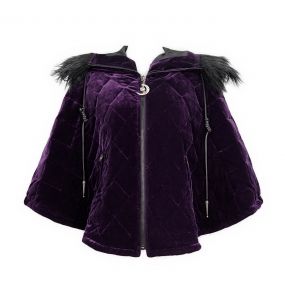 Cape 'Vultuulf' en Velours Violet