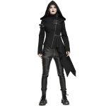 Veste Asymétrique à Capuche 'Badriyah' Noire