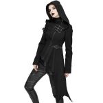 Veste Asymétrique à Capuche 'Badriyah' Noire