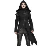 Veste Asymétrique à Capuche 'Badriyah' Noire