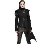 Veste Asymétrique à Capuche 'Badriyah' Noire