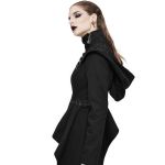 Veste Asymétrique à Capuche 'Badriyah' Noire