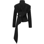 Black 'Badriyah' Asymmetrical Hooded Jacket