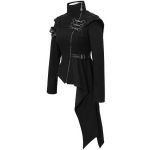 Black 'Badriyah' Asymmetrical Hooded Jacket