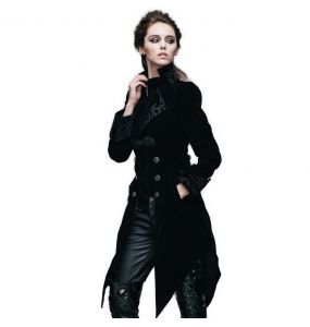 Black Velvet 'Algonda' Swallow Tail Jacket