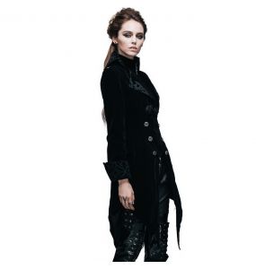 Black Velvet 'Algonda' Swallow Tail Jacket