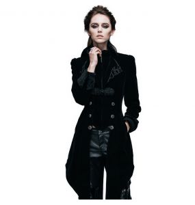 Black Velvet 'Algonda' Swallow Tail Jacket