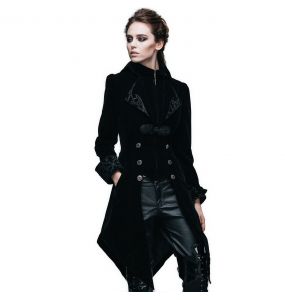 Black Velvet 'Algonda' Swallow Tail Jacket