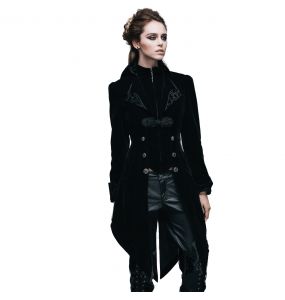 Black Velvet 'Algonda' Swallow Tail Jacket