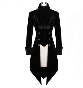 Black Velvet 'Algonda' Swallow Tail Jacket