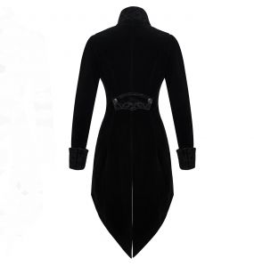 Black Velvet 'Algonda' Swallow Tail Jacket