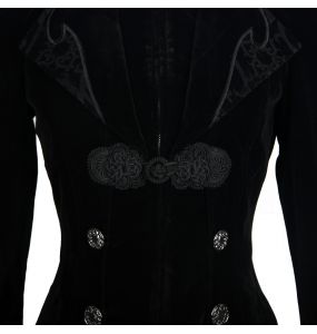 Black Velvet 'Algonda' Swallow Tail Jacket