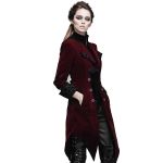 Burgundy Velvet 'Algonda' Swallow Tail Jacket