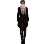 Burgundy Velvet 'Algonda' Swallow Tail Jacket