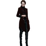 Burgundy Velvet 'Algonda' Swallow Tail Jacket