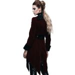 Burgundy Velvet 'Algonda' Swallow Tail Jacket