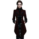 Burgundy Velvet 'Algonda' Swallow Tail Jacket