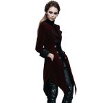 Burgundy Velvet 'Algonda' Swallow Tail Jacket