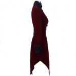 Burgundy Velvet 'Algonda' Swallow Tail Jacket