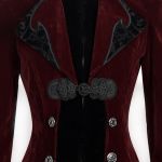 Burgundy Velvet 'Algonda' Swallow Tail Jacket