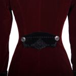 Burgundy Velvet 'Algonda' Swallow Tail Jacket