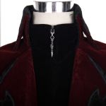 Burgundy Velvet 'Algonda' Swallow Tail Jacket