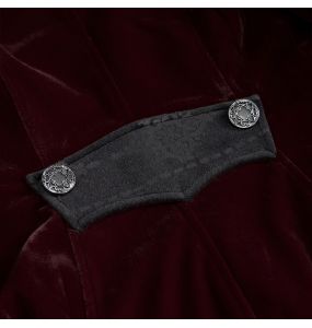 Burgundy Velvet 'Algonda' Swallow Tail Jacket