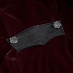 Burgundy Velvet 'Algonda' Swallow Tail Jacket