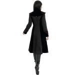 Grey Jacquard and Black Velvet 'Limiteti' Coat