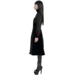 Grey Jacquard and Black Velvet 'Limiteti' Coat