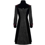 Grey Jacquard and Black Velvet 'Limiteti' Coat