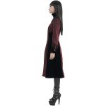 Manteau 'Limiteti' en Jacquard Rouge et Velours Noir