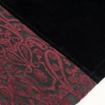 Manteau 'Limiteti' en Jacquard Rouge et Velours Noir