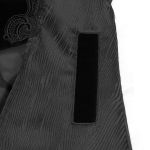 Gray Jacquard and Black Velvet 'Mc Dermot' Swallow Tail Jacket