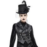 Females Black 'Mc Dermot' Victorian Top Hat