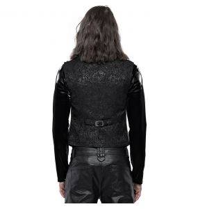 Black Brocade and Velvet 'Silvanus' Waistcoat