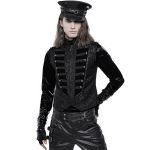 Gilet 'Silvanus' en Brocart et Velours Noirs