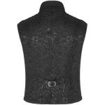 Gilet 'Silvanus' en Brocart et Velours Noirs