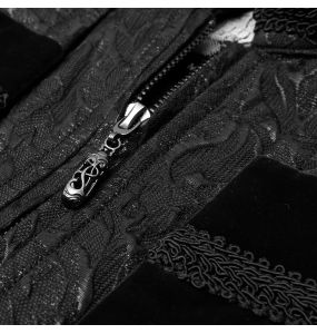 Black Brocade and Velvet 'Silvanus' Waistcoat