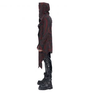 Black, Gray and Burgundy 'Stormshadow' Hooded Jacket