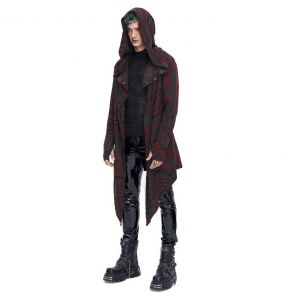 Black, Gray and Burgundy 'Stormshadow' Hooded Jacket