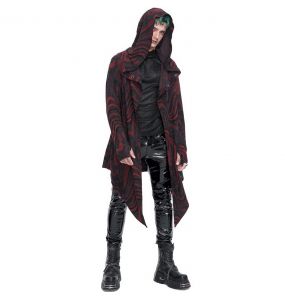 Black, Gray and Burgundy 'Stormshadow' Hooded Jacket