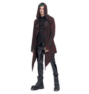 Black, Gray and Burgundy 'Stormshadow' Hooded Jacket